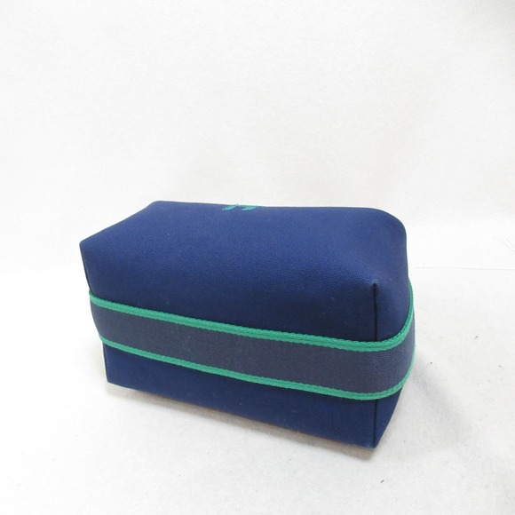 HERMES Brid A Black PM Pouch Accessory Handbag le Bag Blue - Picture 4 of 9